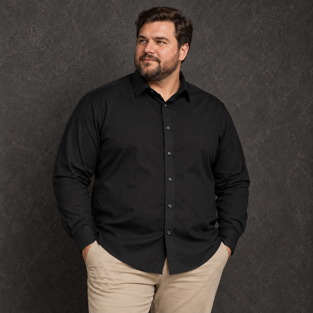 Camisa Manga Larga London Negra