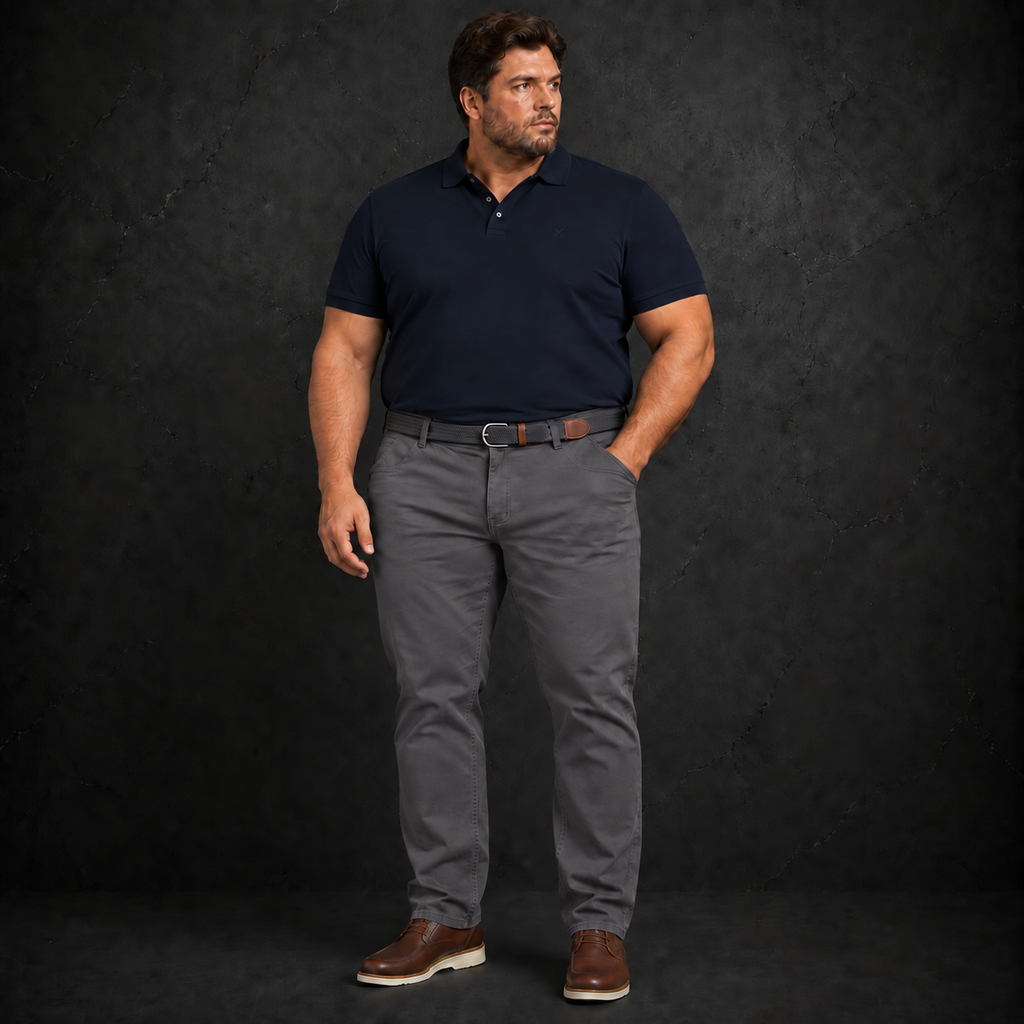 Pantalón Gris con Cinturón