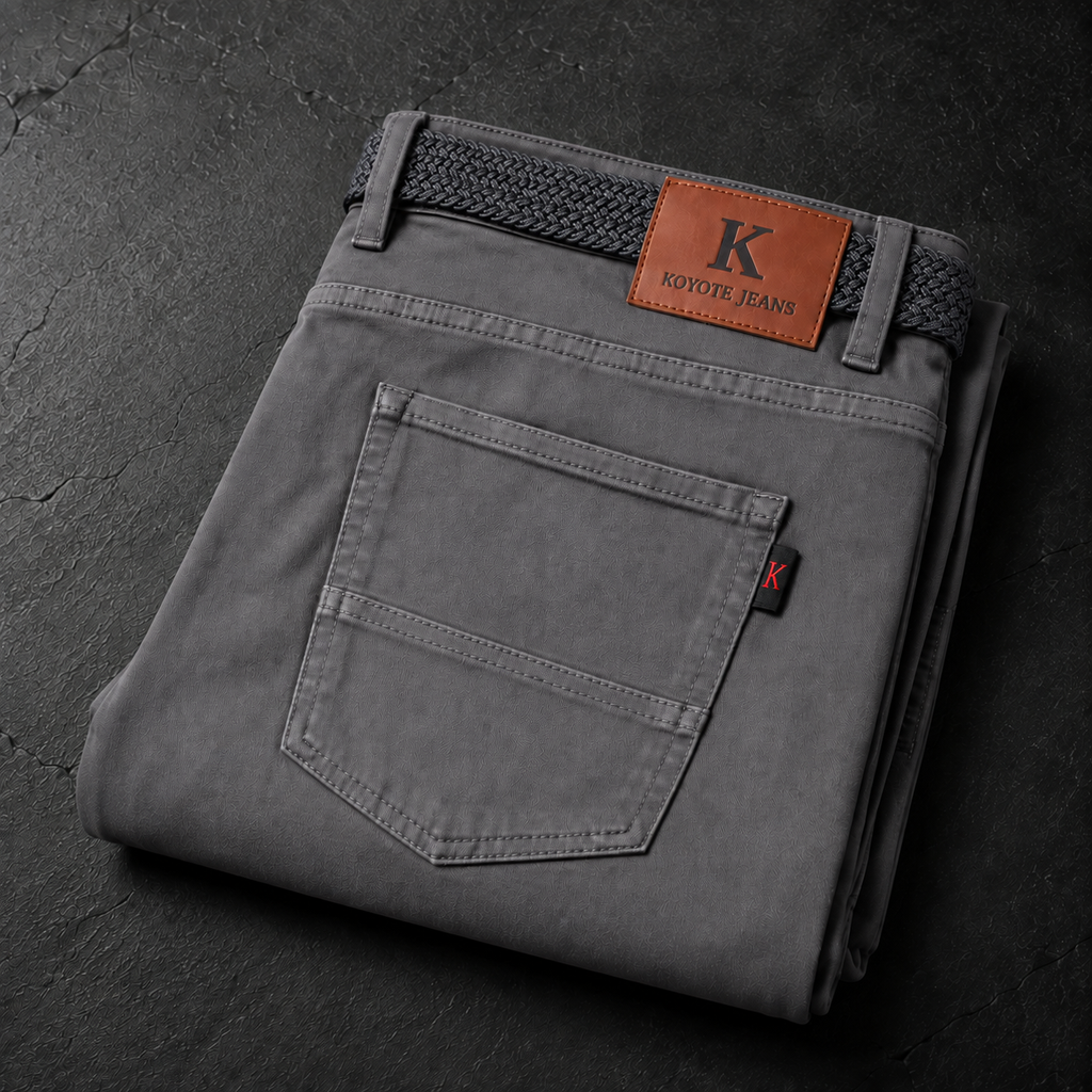 Pantalón Gris con Cinturón