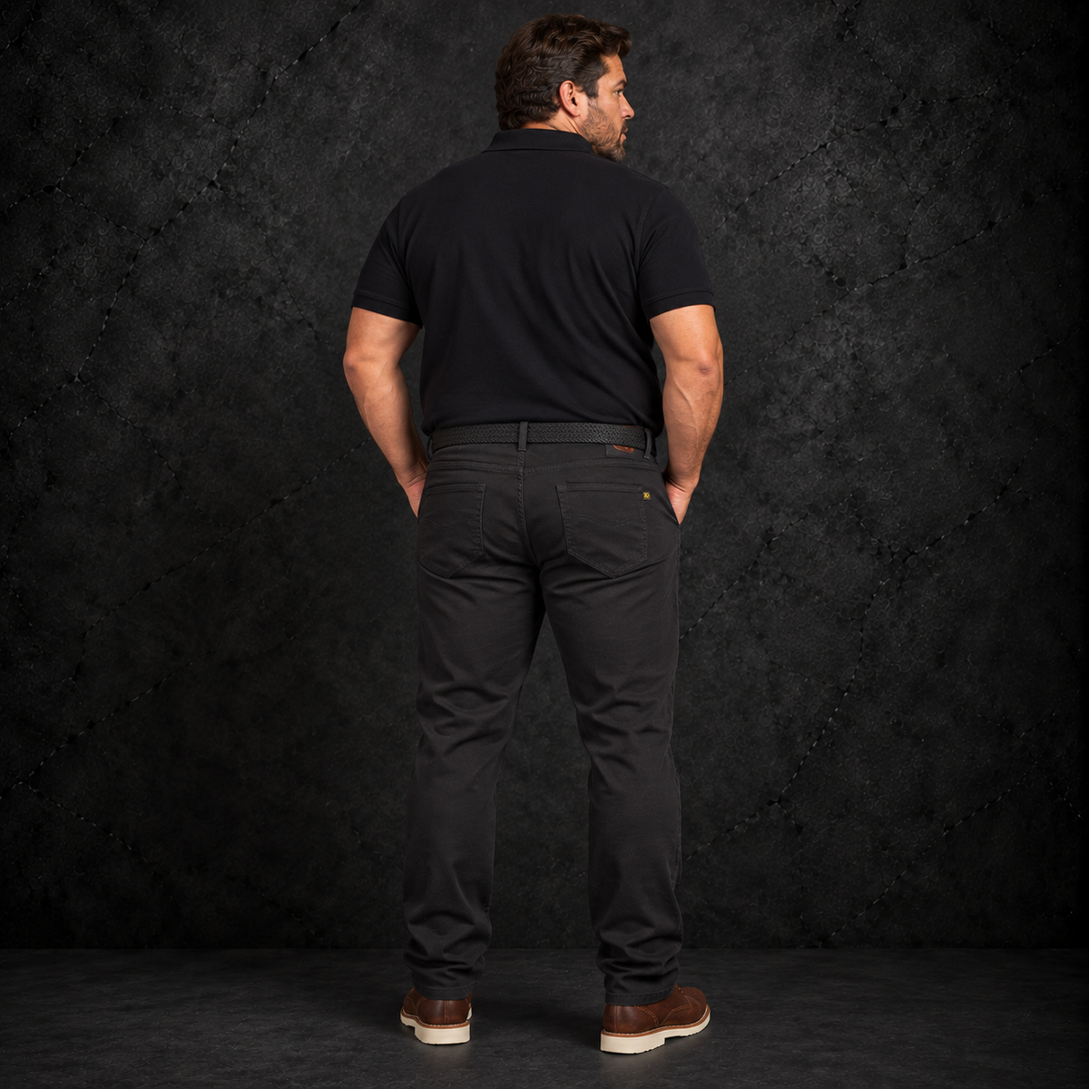 Pantalón Negro con Cinturón