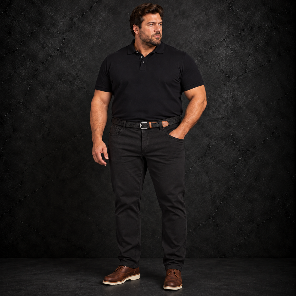 Pantalón Negro con Cinturón