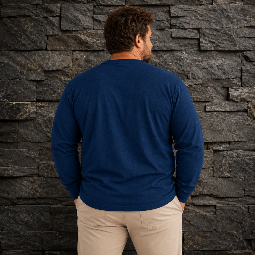 Camiseta Manga Larga Azul Marino