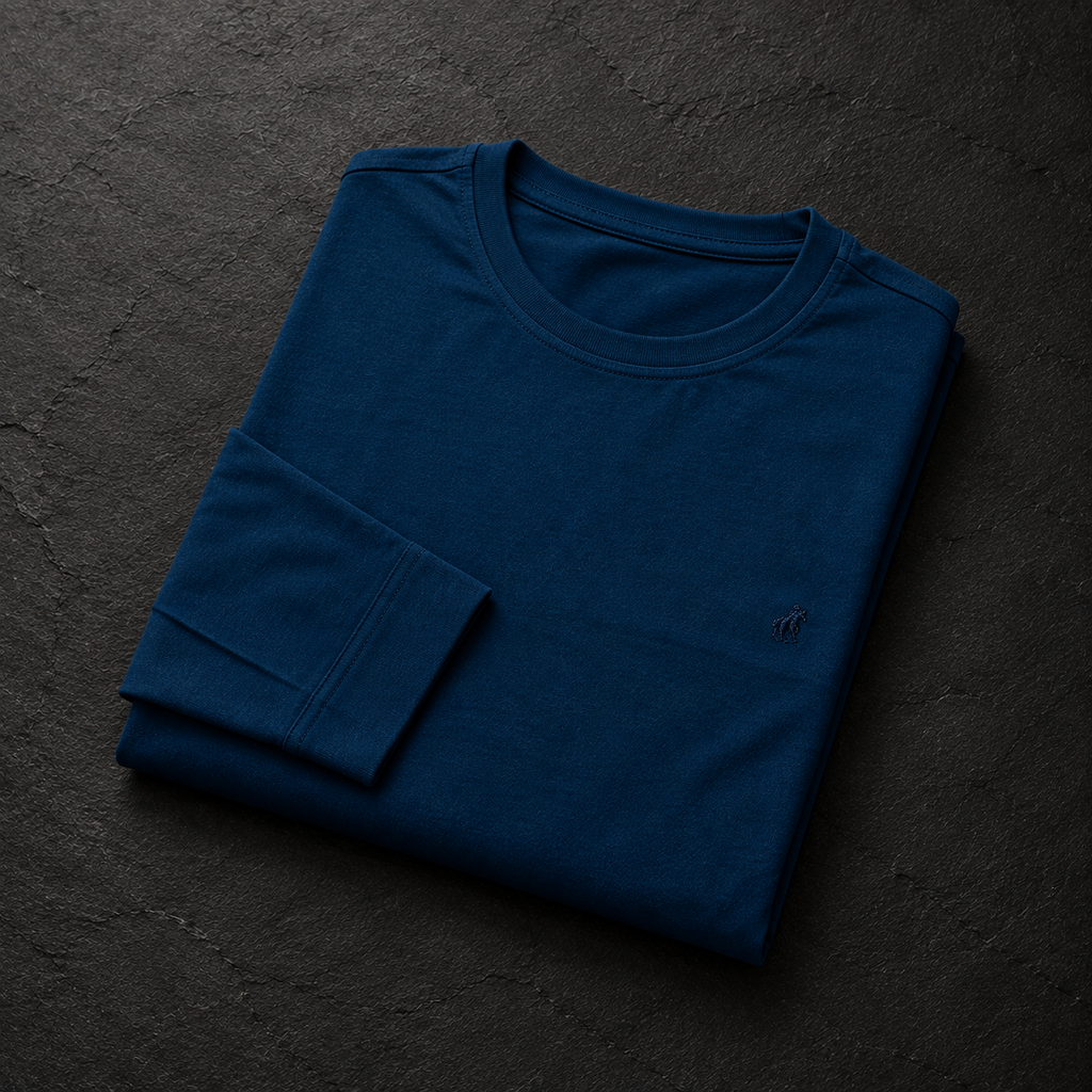 Camiseta Manga Larga Azul Marino