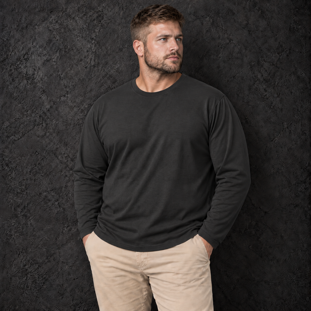 Camiseta Manga Larga Gris