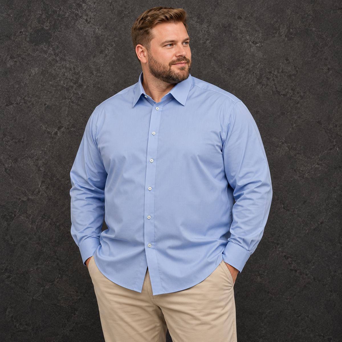Camisa Manga Larga London Celeste