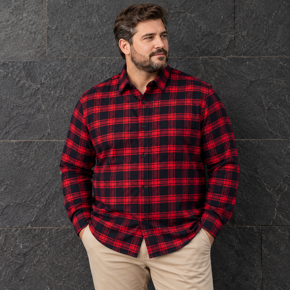 Camisa Manga Larga Canadience Roja