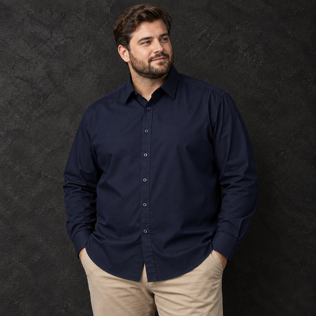 Camisa Manga Larga London Azul