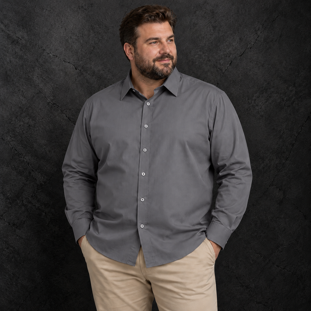 Camisa Manga Larga London Gris