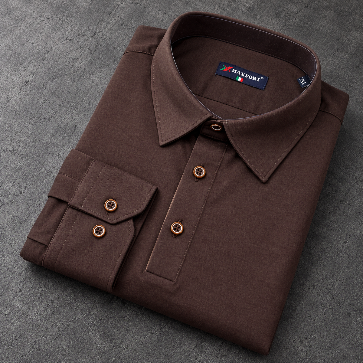 Polo Max Marrón con puños
